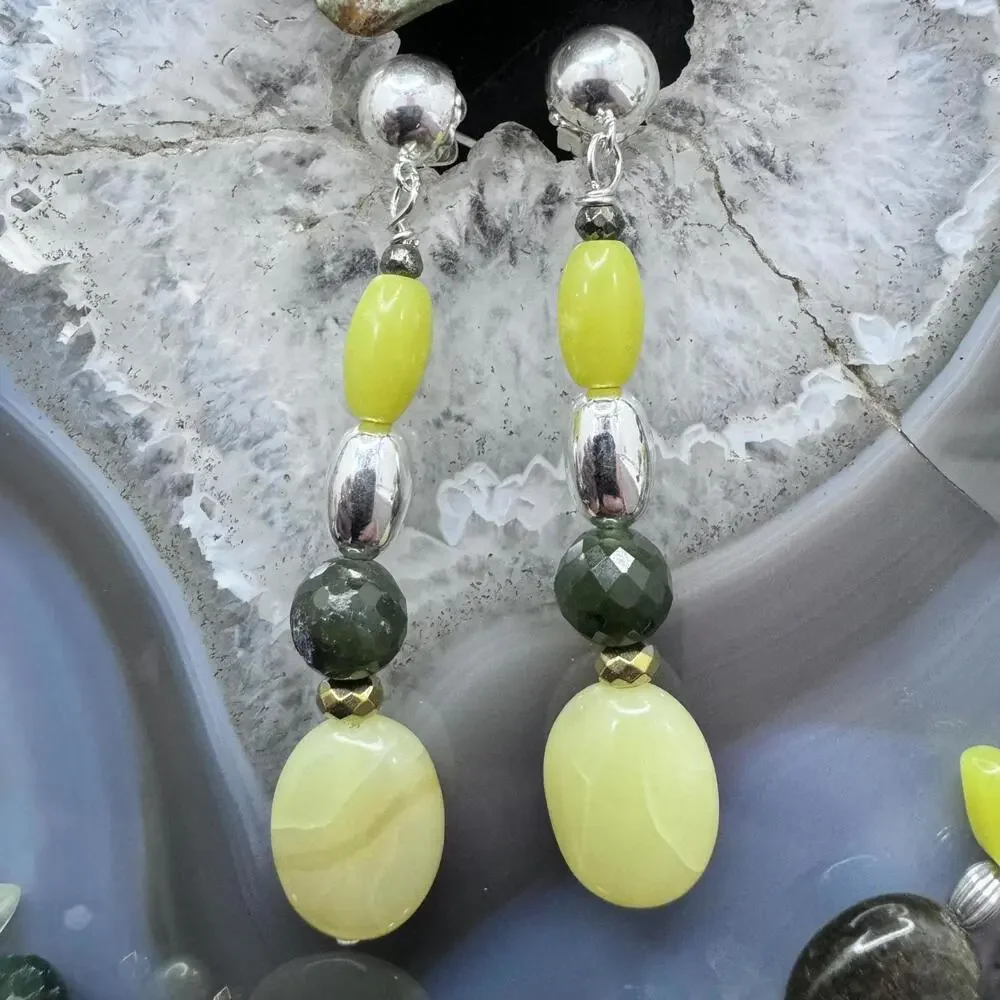 Carolyn Pollack Serpentine/Prehnite Bead Necklace 17